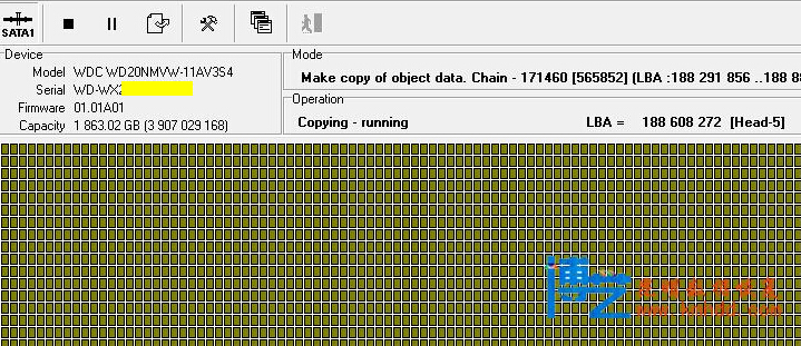 WD2T开盘数据恢复成功